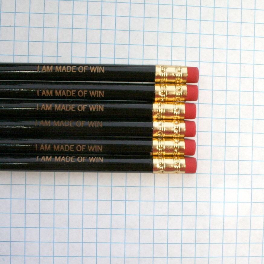 I am made of win. 6 six pencils of self congratulatory awesomeness