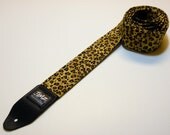 Cheetah Guitar Strap - Handmade - Animal Print - Safari