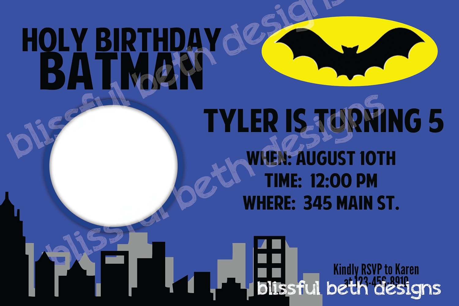Create Batman Birthday Invitation Online