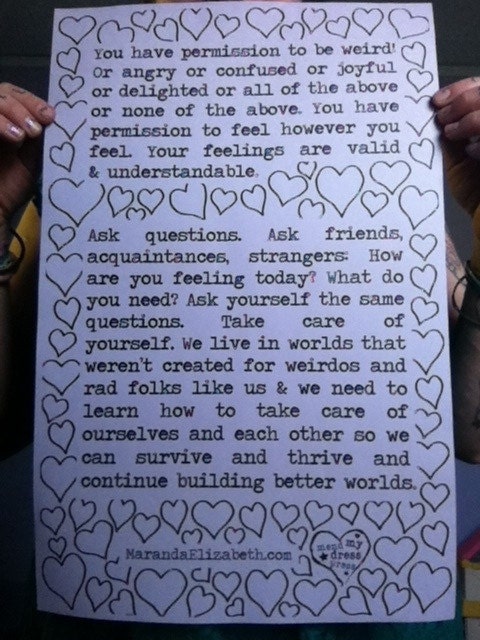 You have Permission to be Weird 11x17 poster