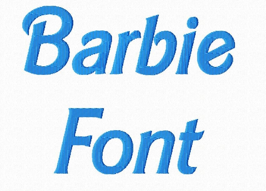 barbie font alphabet