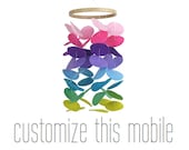 Custom Circle Mobile - Rainbow Baby Crib Mobile - Modern Kids Mobile - Personalized Mobile - You Choose the Colors