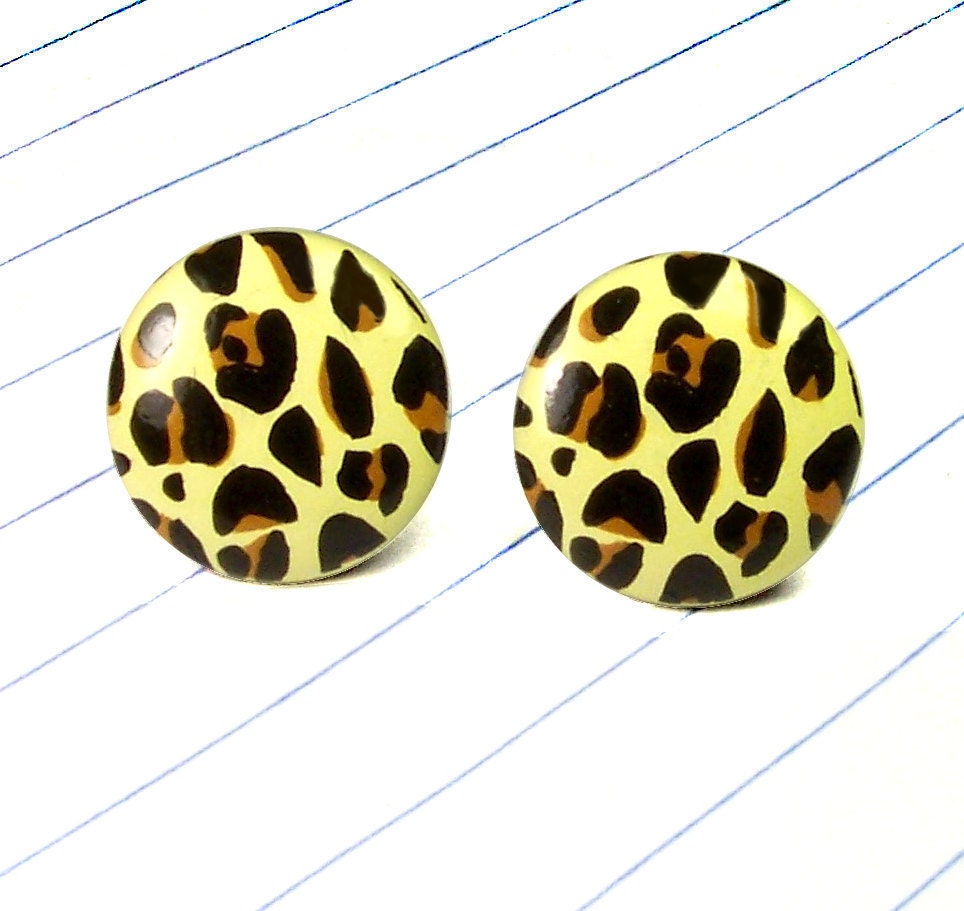 leopard print earrings - animal print - leopard print jewelry - leopard print studs - animal print earrings - animal print jewelry - leopar
