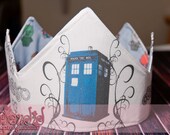 ON SALE- Geeky Edition: Doctor Who/Tardis Reversible Fabric Crown