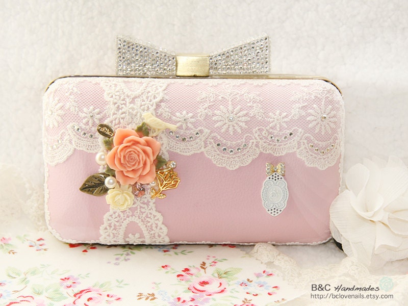 Handmade Purses/Clutches - " Pink Lady "