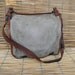 Vintage 1970's Military Distressed Green Canvas Shoulder Strap Bag