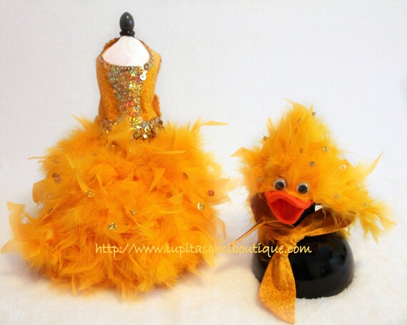 Items similar to Dog Costume Golden Yellow Feather Duck Costume for DogSmall Sizes For