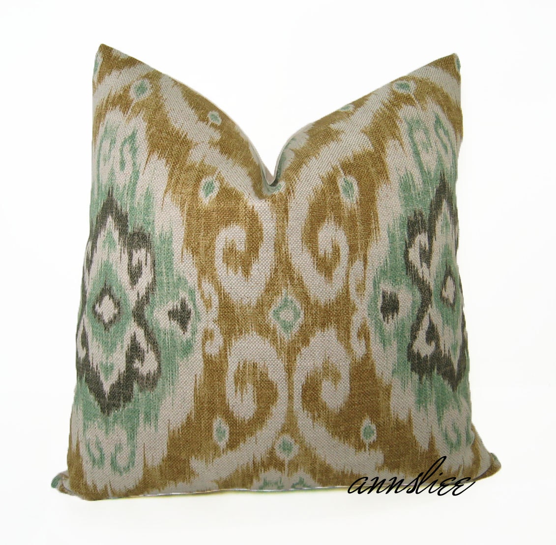 IKAT OPAL PILLOW Cover - 24" X 24," Iman Fabric Collection