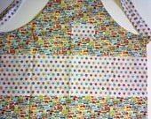 Cars Buses Trucks Art Smock / Apron (Size 3-4)