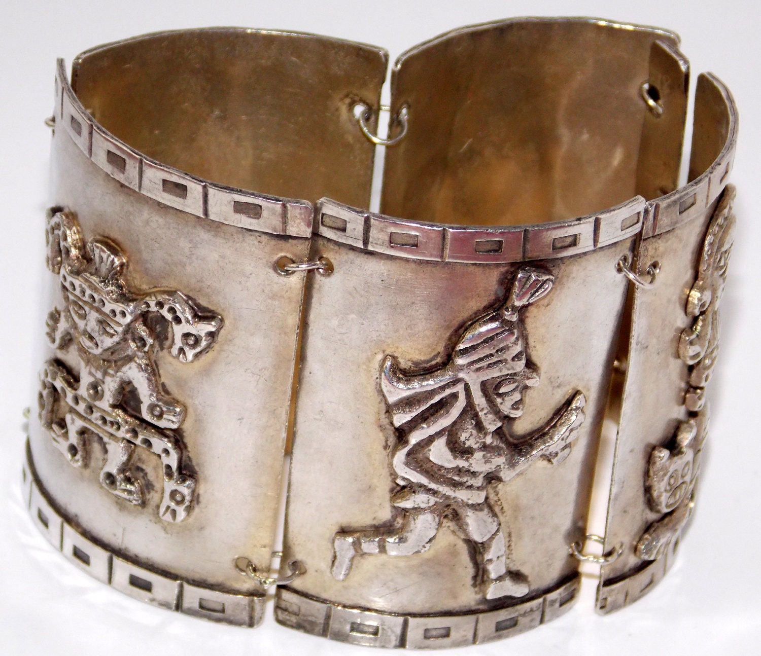 Vintage Peruvian Silver Bracelet