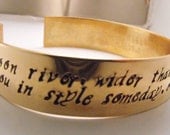 Moon River Hand Stamped Bronze Bangle