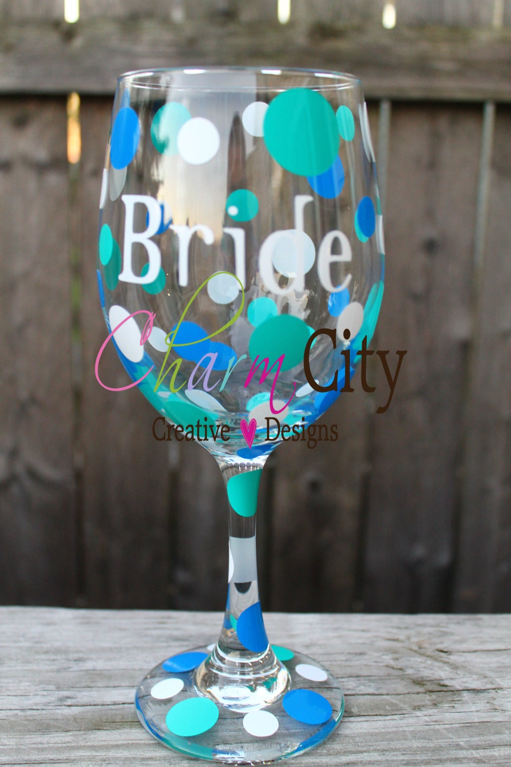 Personalized Bride Wine Glass 20 oz