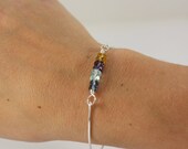 Sterling Silver Colorful Glass Bead Bracelet