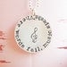 Personalized Quote Necklace Where Words Fail Music Speaks 1" Sterling Silver Music Lovers Gift for Musician Music Note Jewelry
