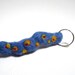 Felted tentacle key chain blue