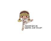 Machine Embroidery Karate kid GIRL 2, single image martial arts