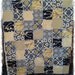 Rag Quilt - Queen Size - Mustard Yellow and Gray Aviary 2 Modern Handmade Bedding