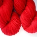 Worsted Yarn - Hand Dyed Superwash Merino Wool in Amaryllis Red Colorway