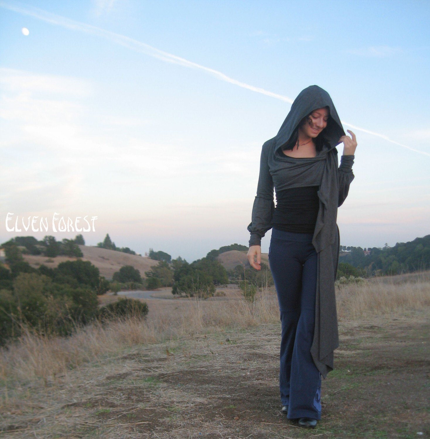 Victoria Wrap - in Heather Gray or Black - throw jacket hoodie
