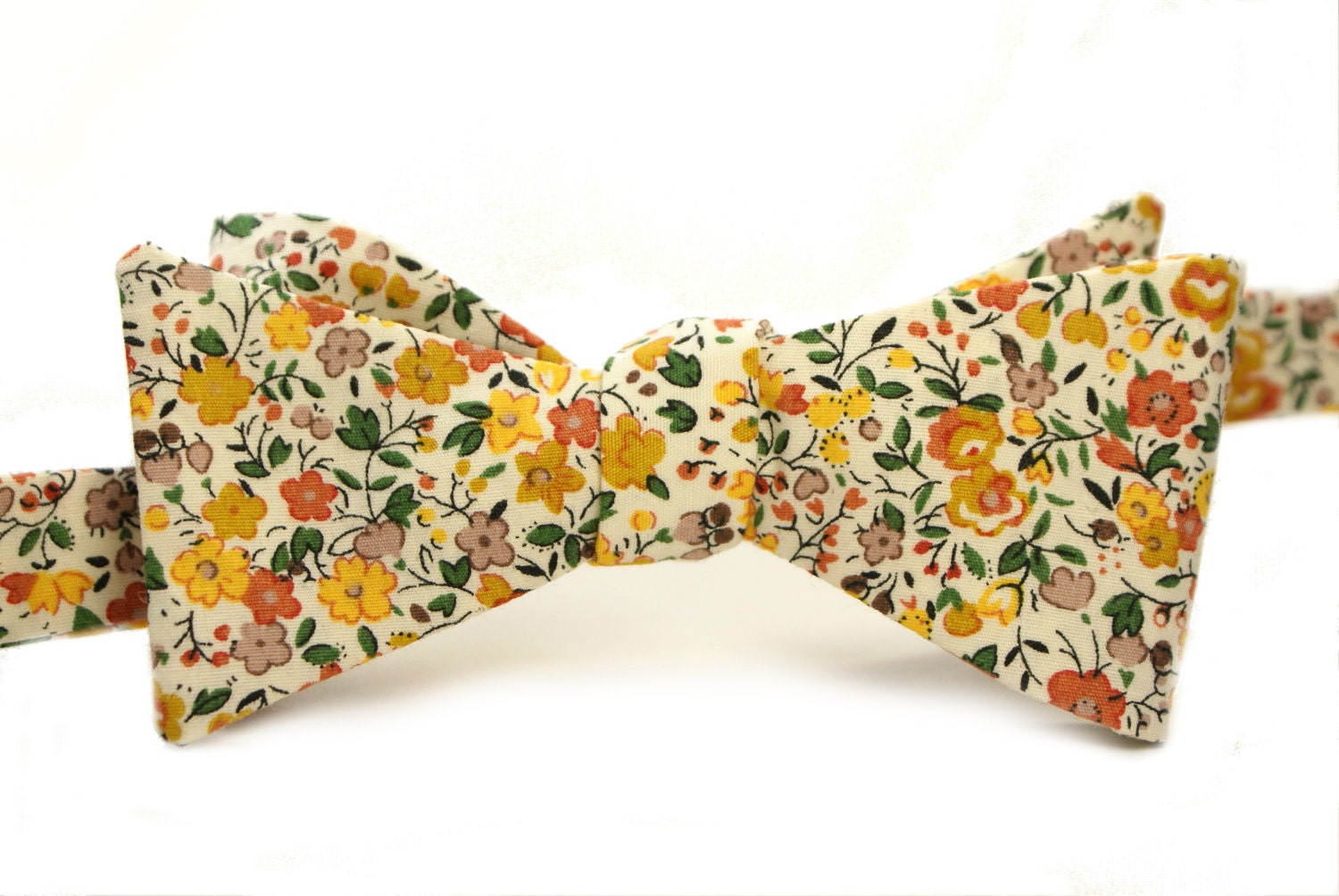 Cotton Silk Marigold Bow Tie