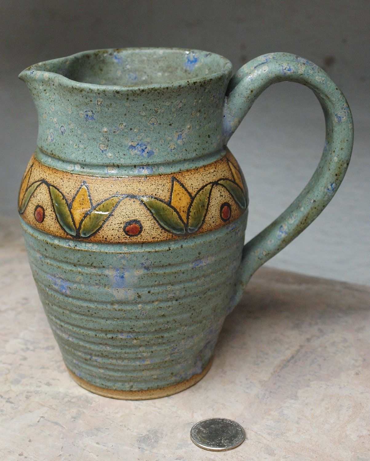 Fancy Robin's Egg Pitcher