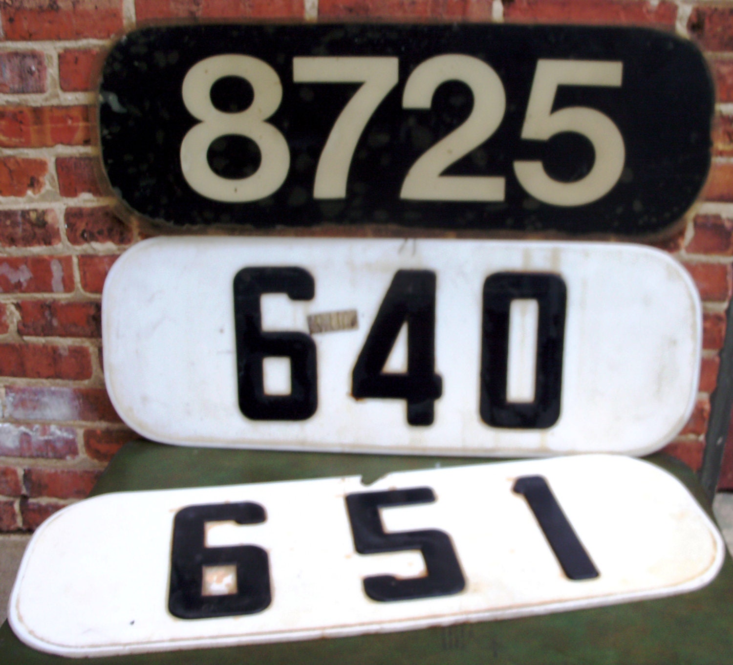 Vintage Train Number Board Plate by AndysAtticVintage