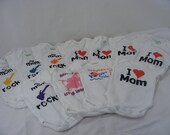 ON SALE Newborn Onesies Assorted Designs Hand Painted Great for Preemies
