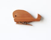 Wooden Whale Office Clip