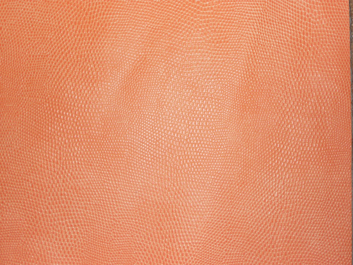 8"x10" Peach / Coral Reptile pattern Cowhide Leather Hide 2 oz / .8 mm thickness PeggySueAlso