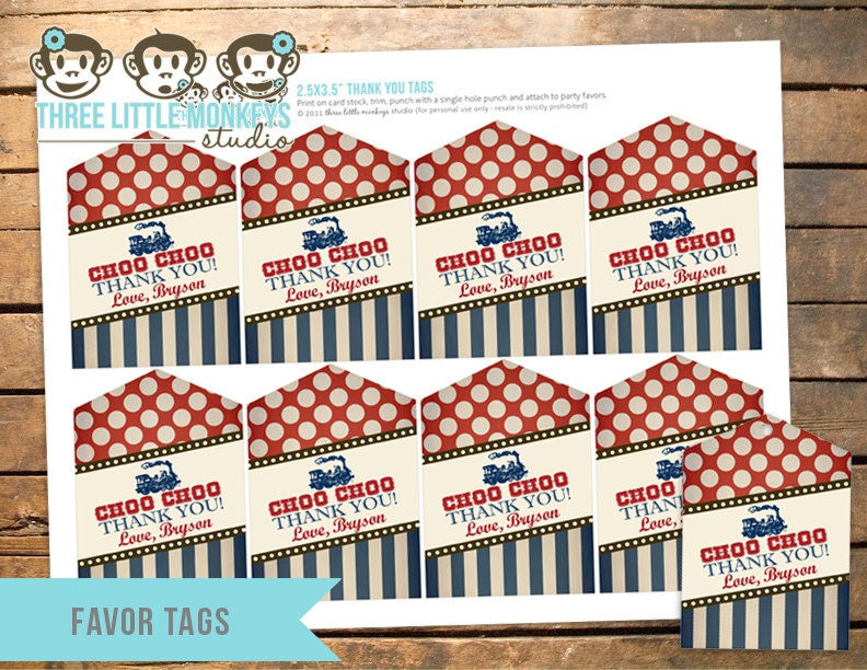Personalized Vintage Train Favor Tags Il_170x135
