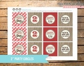 Personalized Vintage Barnyard Bash Party Circles - Cupcake Toppers, Gift Tags, Favor Tags and More Il_170x135
