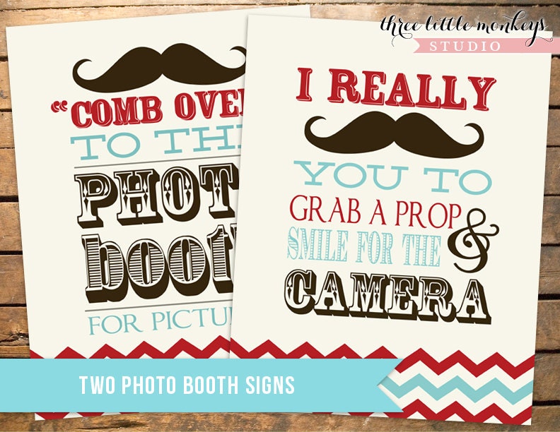 Little Man Mustache Photo Booth Signs Il_170x135
