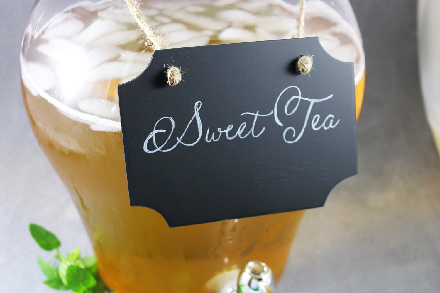 Drink Dispenser Label Chalkboard Sign