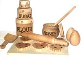 Natural wooden Cookie Baking set for Play Kitchen