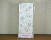 10 sheets GOLD and SILVER snowflakes on white tissue paper, 20 x 30 inches