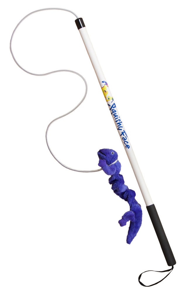 Flirt Pole with Purple Zanies Bungee Gecko Lure - Chase Dog Toy for Fun Obedience Training & Exercise
