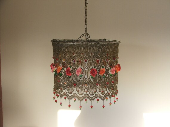 Anat Bon's Lighting - Dangling Tea Rose Lighting