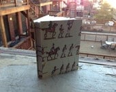 Blank notebook/journal: 160 cotton pages, Coptic stitching, soldier illustration
