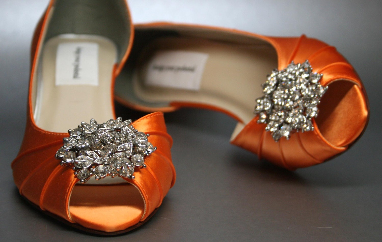 orange wedding shoes