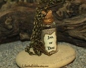 Jar of Dirt Necklace and Key Charm Disney Pirates of the Caribbean Jack Sparrow Tia Dalma