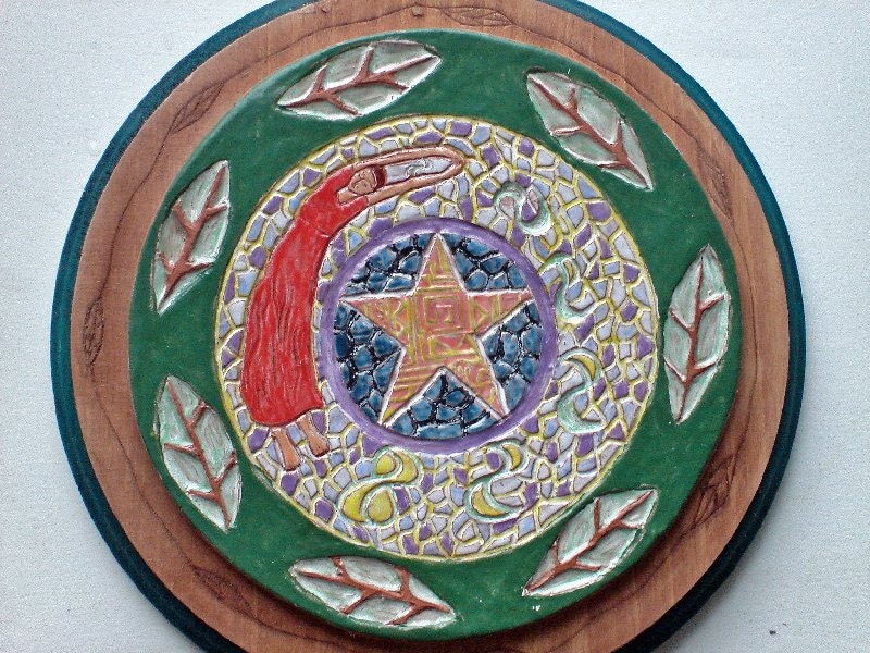 majolica pottery handmade ceramic  tile