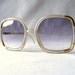 Ted Lapidus Sunglasses TL07 Grey Silver Gold French Designer Retro Square Oversized