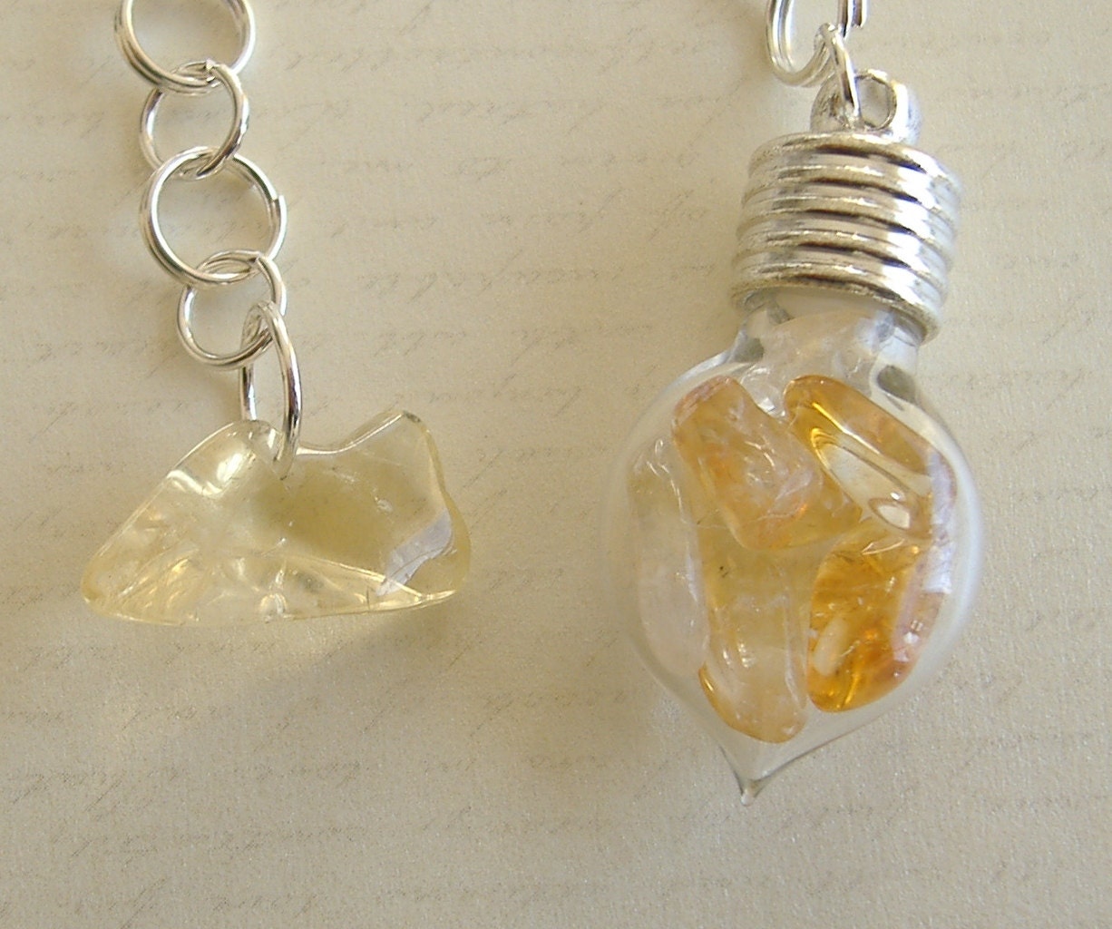 Citrine Dowsing Pendulum - Aries Power Stone, Third Chakra/Solar Plexus, Money Drawing Stone, Quartz Crystal, Divination Tool