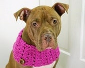 Dog Cowl Crochet Hot Pink for Large Breeds