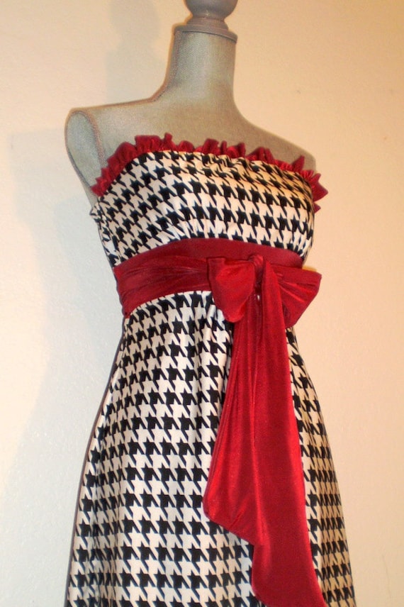 Bama houndstooth Gorgeous Gameday Dress for tailgating Roll Tide style