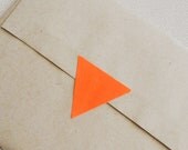 neon red  large triangle stickers  (24 stickers)