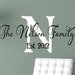 Personalized Last Name Wall Decals - Monogram Wall Decal - Family Name Decal- Entry Decals