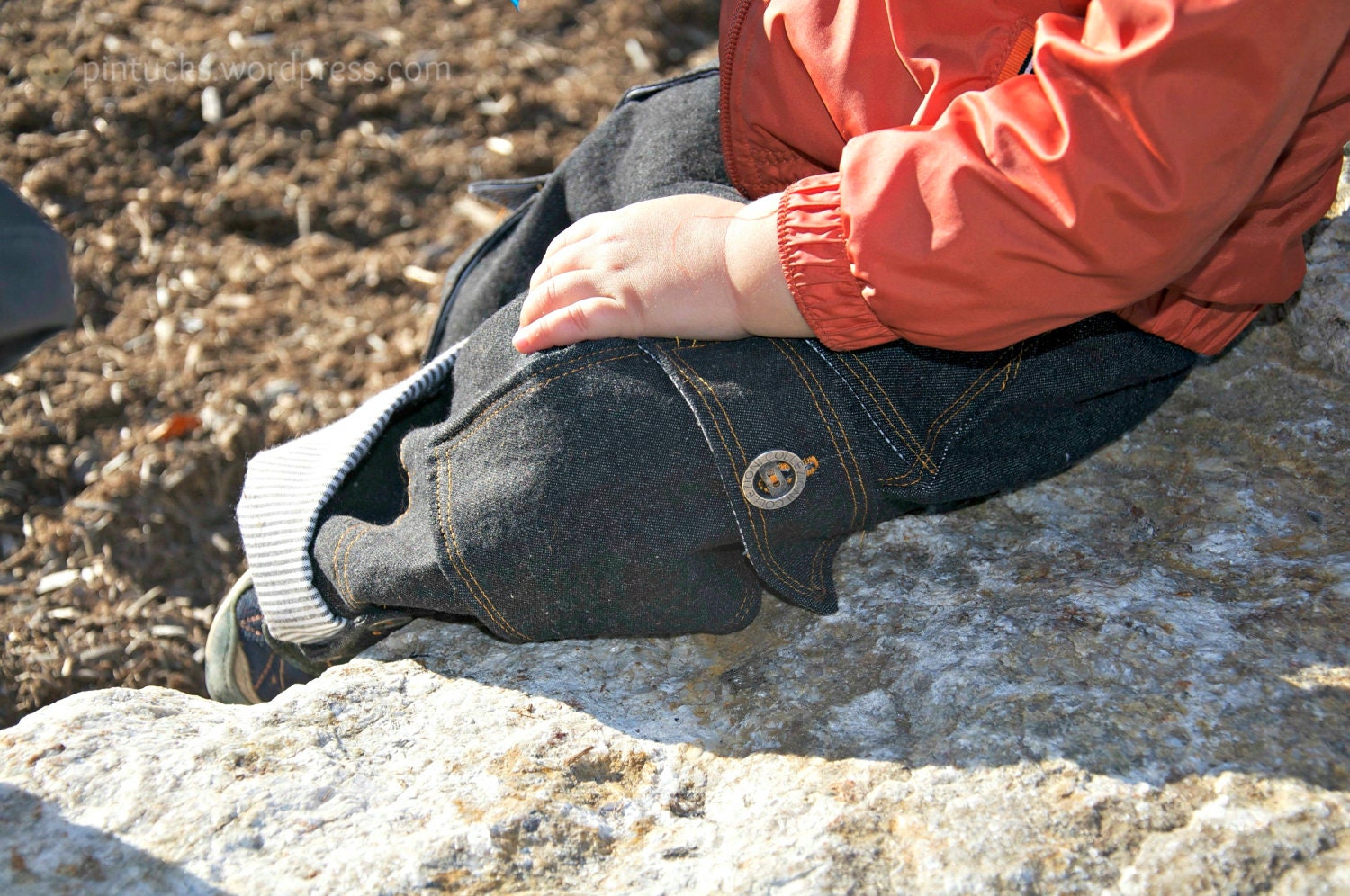 London Pants for Boys and Girls 12M-8Y PDF Pattern & Instructions-Cargo style-Rolled up hem-Flat front with elastic waistline-big pockets