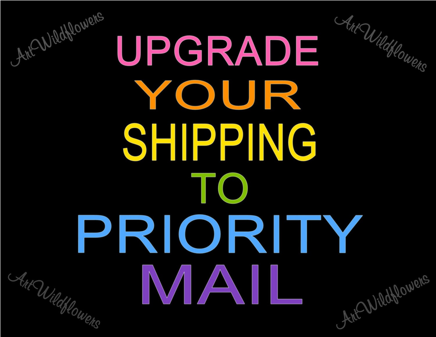 SHIPPING UPGRADE from ArtWildflowers