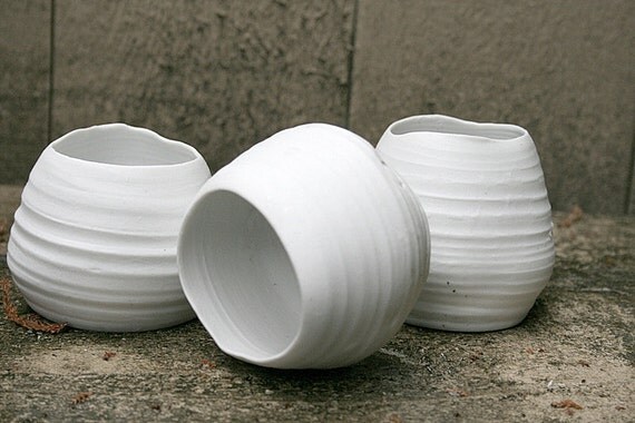 White porcelain tea light holder , gift package